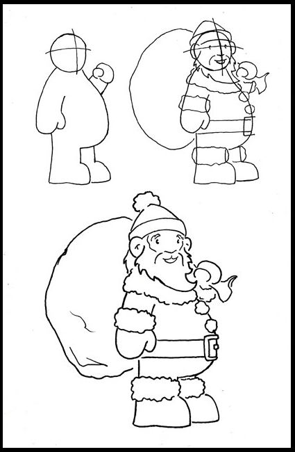 Як малювати Санта Клауса