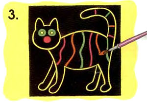 Малюємо строкату кішку