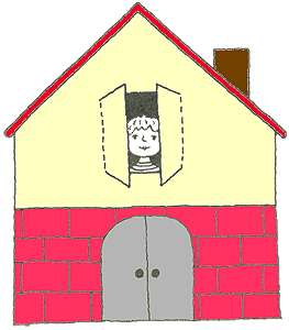 Картонний будиночок з віконцем