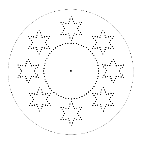 Нитяна графіка (ізонитка (зображення ниткою), нитковий дизайн) - графічне зображення, виконане нитками на будь-якому твердому підставі. Схема для свердління дисків 3