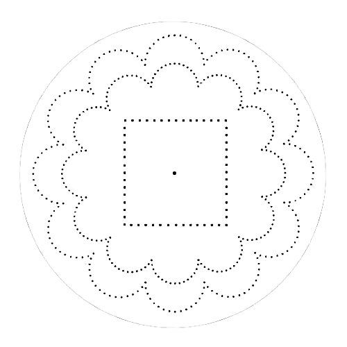 Нитяна графіка (ізонитка (зображення ниткою), нитковий дизайн) - графічне зображення, виконане нитками на будь-якому твердому підставі. Схема для свердління дисків 6