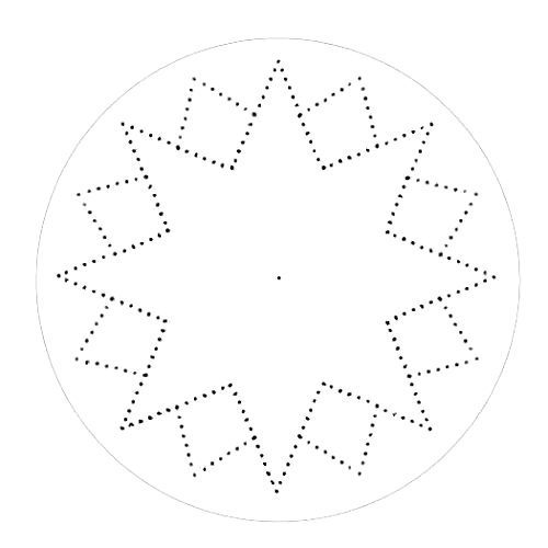 Нитяна графіка (ізонитка (зображення ниткою), нитковий дизайн) - графічне зображення, виконане нитками на будь-якому твердому підставі. Схема для свердління дисків