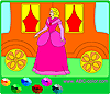Розмальовка Принцеса біля карети