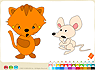 Розмальовка - Кіт і миша