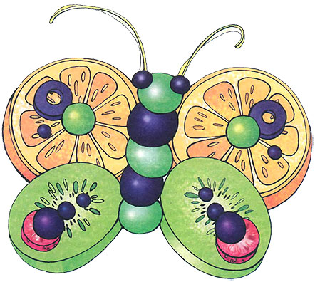 Метелик з фруктів