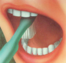 Чистка жувальної поверхні зубів