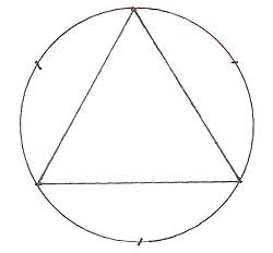 Рівносторонній трикутник, вписаний в коло