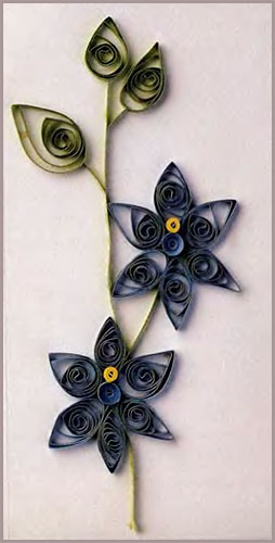 Орхідея Блакитна леді, виконана за допомогою техніки квілінгу