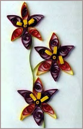 Орхідея Цариця Савська, виконана за допомогою техніки квілінгу