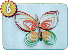 Метелик з паперових смужок. Крок 9