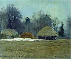 Ісаак Ілліч левітан (1860-1900). Останній сніг. Саввинская слобода. 1884