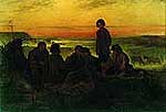 Маковський Володимир Єгорович (1846-1920). Селянські хлопчики в нічному стережуть коней. 1869