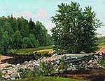Мещерський Арсеній Іванович (1834-1902). Місток через річку. Літній день. 1890-е