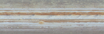 Рух хмар в атмосфері Юпітера (анімація)